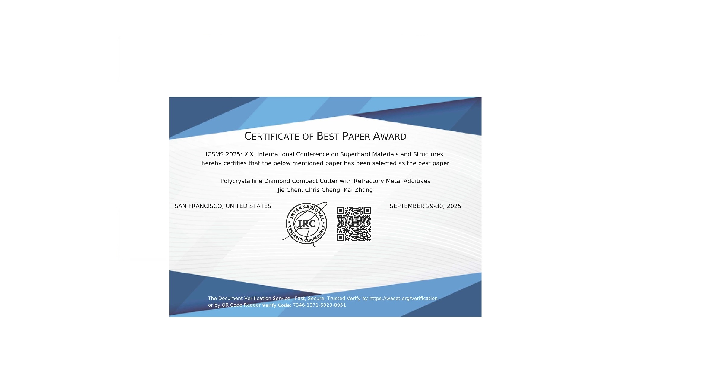 International Conference on Superhard Materials and Structures (ICSMS 2025)